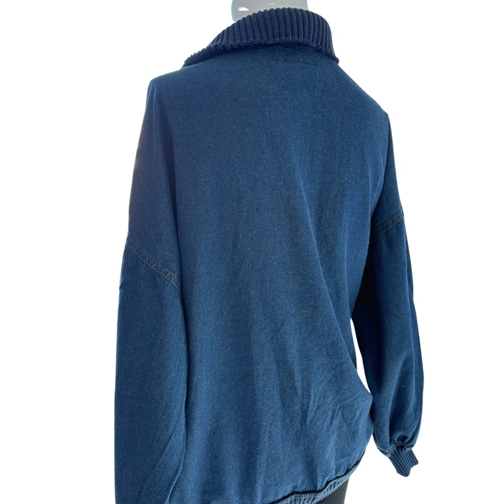 Collectible Vintage Gene Ewing BIS Denim Bomber Jacket | Oversized Unisex - Picture 4 of 11